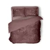 Eleganzzz Dekbedovertrek Crushed Velvet - rose 200x200/220cm< Slapen