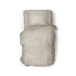 Eleganzzz Dekbedovertrek Flanel Fleece - beige 140x200/220cm< Slapen