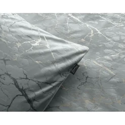 Eleganzzz Dekbedovertrek Marbel Foil Velvet - grey 140x200/220cm< Slapen
