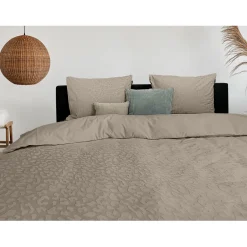 Eleganzzz Dekbedovertrek Micro Mink Leopard - royal sand 140x200/220cm< Slapen