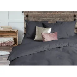 Eleganzzz Dekbedovertrek Flanel Uni - antraciet 240x200/220cm< Slapen