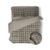 Eleganzzz Dekbedovertrek Shiny Bubble Pom Pom Flanel Fleece - beige 200x200/220cm< Slapen