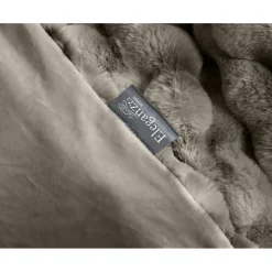 Eleganzzz Dekbedovertrek Shiny Bubble Pom Pom Flanel Fleece - beige 200x200/220cm< Slapen