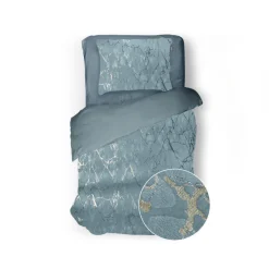 Eleganzzz Dekbedovertrek Marbel Foil Velvet - mineral 140x200/220cm< Slapen