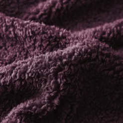 Eleganzzz Dekbedovertrek Teddy Pluche - bordeaux 200x200/220cm< Slapen