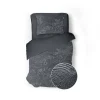 Eleganzzz Dekbedovertrek 3D Embossed Velvet Wave - dark grey 140x200/220cm< Slapen