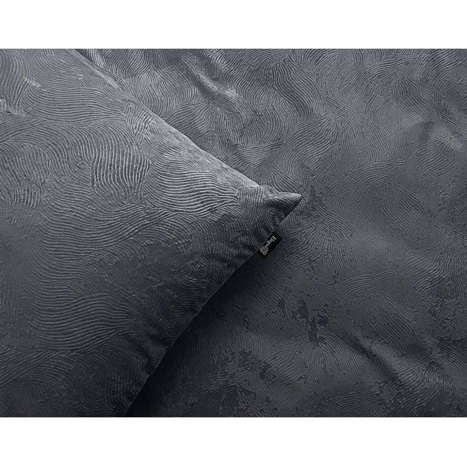 Eleganzzz Dekbedovertrek 3D Embossed Velvet Wave - dark grey 140x200/220cm< Slapen