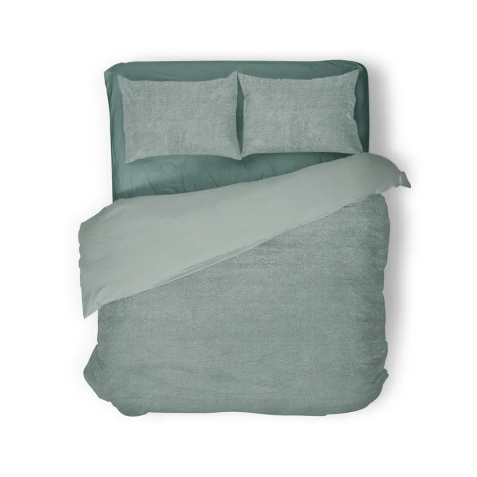Eleganzzz Dekbedovertrek Teddy Pluche - jade 200x200/220cm| Best