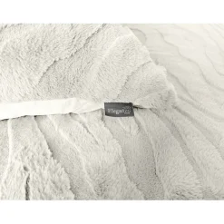 Eleganzzz Dekbedovertrek Jacquard Rabbit Fur - off white 240x200/220cm< Slapen