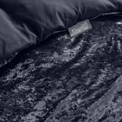 Eleganzzz Dekbedovertrek Crushed Velvet - royale blue 200x200/220cm| Sale