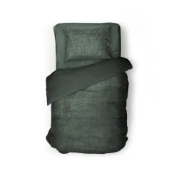 Eleganzzz Dekbedovertrek Teddy Pluche - bottle green 140x200/220cm< Slapen