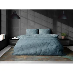 Eleganzzz Dekbedovertrek Marbel Foil Velvet - mineral 200x200/220cm< Slapen