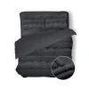 Eleganzzz Dekbedovertrek Jacquard Teddy Pluche - dark grey 200x200/220cm| Discount
