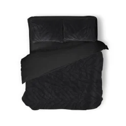 Eleganzzz Dekbedovertrek Jacquard Rabbit Fur - black 200x200/220cm< Slapen