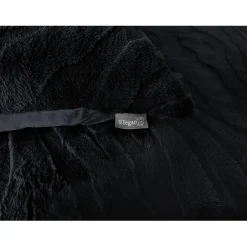 Eleganzzz Dekbedovertrek Jacquard Rabbit Fur - black 200x200/220cm< Slapen