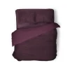 Eleganzzz Dekbedovertrek Teddy Pluche - bordeaux 240x200/220cm< Slapen