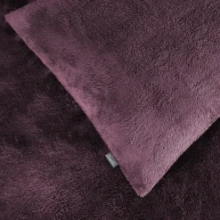 Eleganzzz Dekbedovertrek Teddy Pluche - bordeaux 240x200/220cm< Slapen