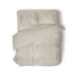 Eleganzzz Dekbedovertrek Flanel Fleece - beige 200x200/220cm< Slapen