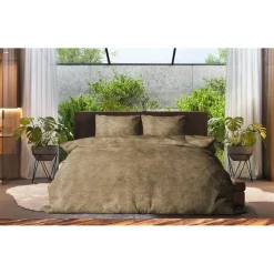 Eleganzzz Dekbedovertrek Flanel Fleece - gold 240x200/220cm< Slapen
