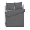 Eleganzzz Dekbedovertrek Flanel Uni - antraciet 200x200/220cm| New