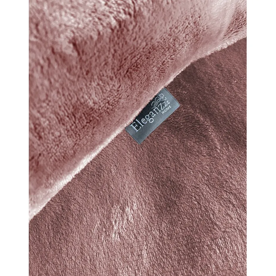 Eleganzzz Dekbedovertrek Flanel Fleece - old rose 240x200/220cm< Slapen