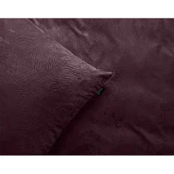 Eleganzzz Dekbedovertrek 3D Embossed Velvet Wave - bordeaux 200x200/220cm| Sale