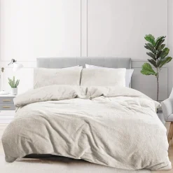 Eleganzzz Dekbedovertrek Teddy Pluche - off white 140x200/220cm| Outlet