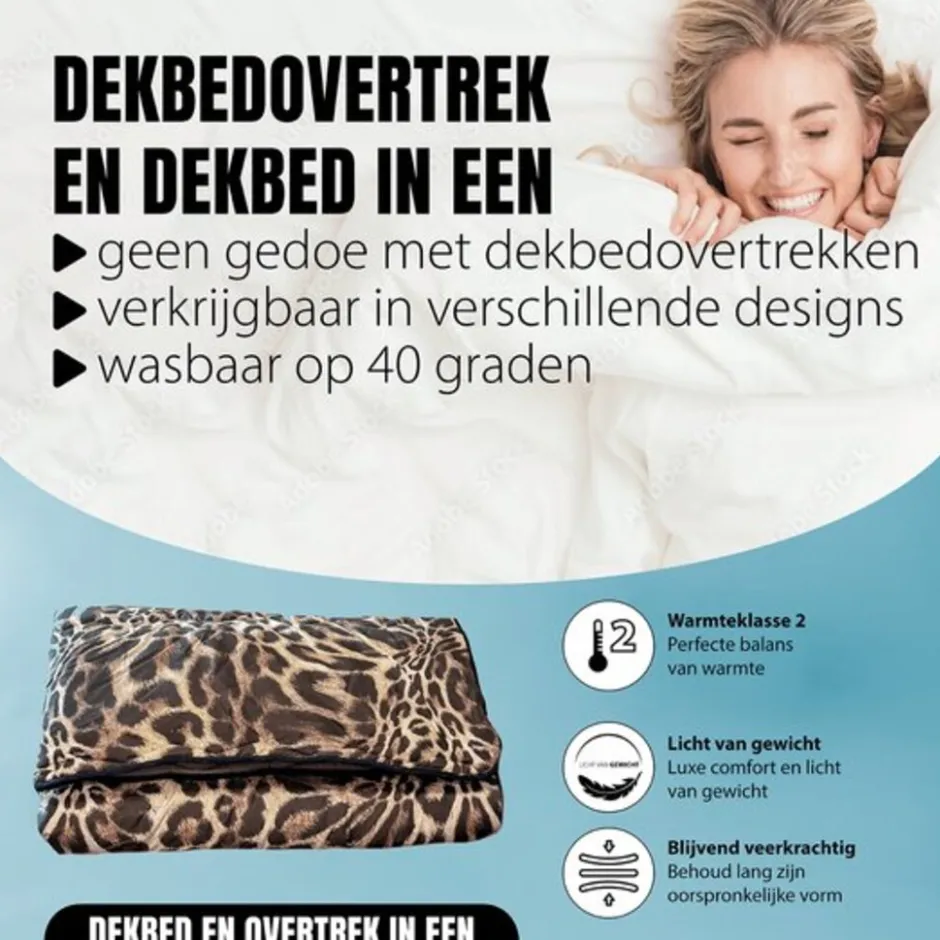Eleganzzz Eazy Dekbed Zonder Overtrek Microvezel - leopard 240x200| Hot