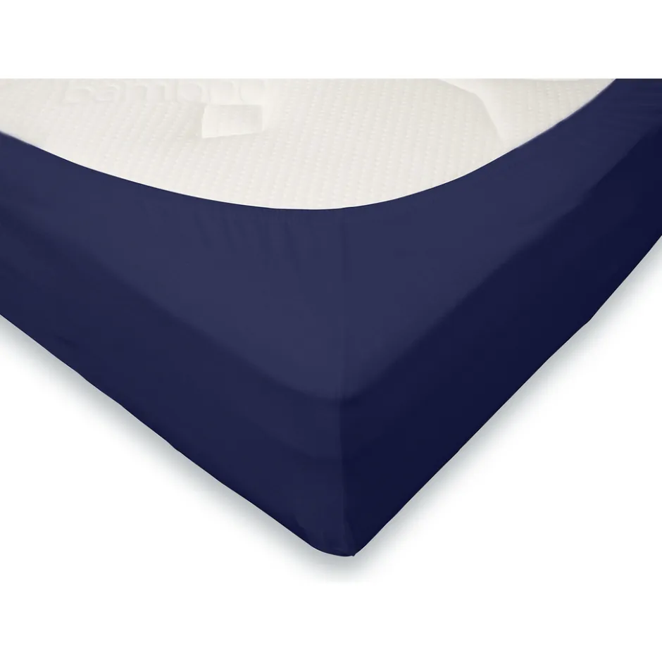 Eleganzzz Hoeslaken Flanel 35cm Hoekhoogte - blauw 90x210/220cm< Slapen