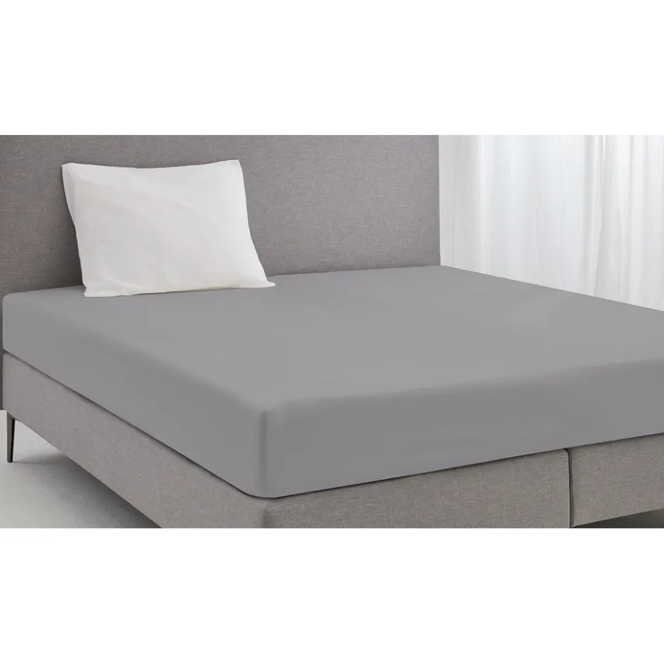 Eleganzzz Hoeslaken Jersey Katoen Stretch 35cm Hoge Hoek - licht grijs 120/130/140x200cm| Sale