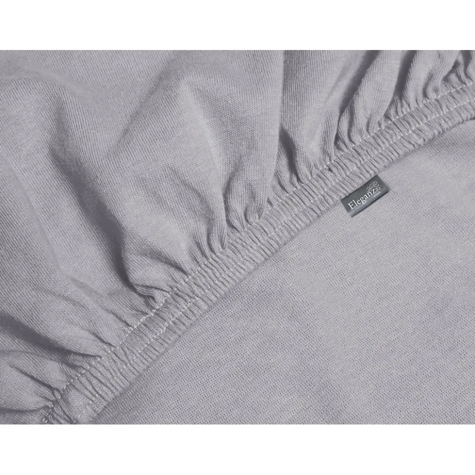 Eleganzzz Hoeslaken Jersey Katoen Stretch 35cm Hoge Hoek - licht grijs 120/130/140x200cm| Sale