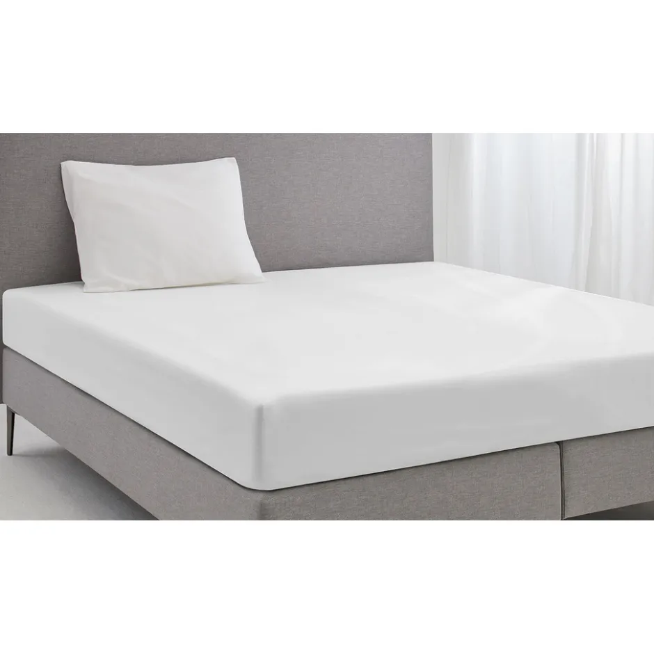 Eleganzzz Hoeslaken Katoen Perkal 35cm Hoekhoogte - wit 140x200cm< Slapen