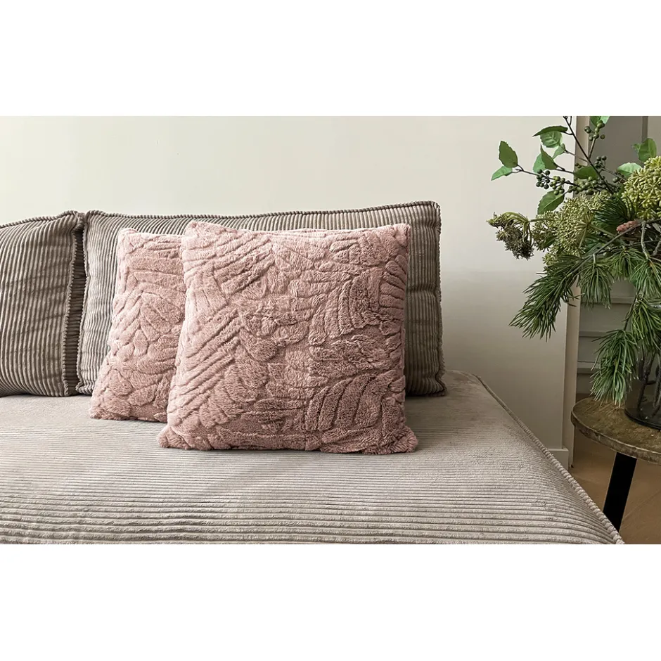 Eleganzzz Jacquard Rabbit Fur Sierkussens Hoofdkussen< Woonaccessoires