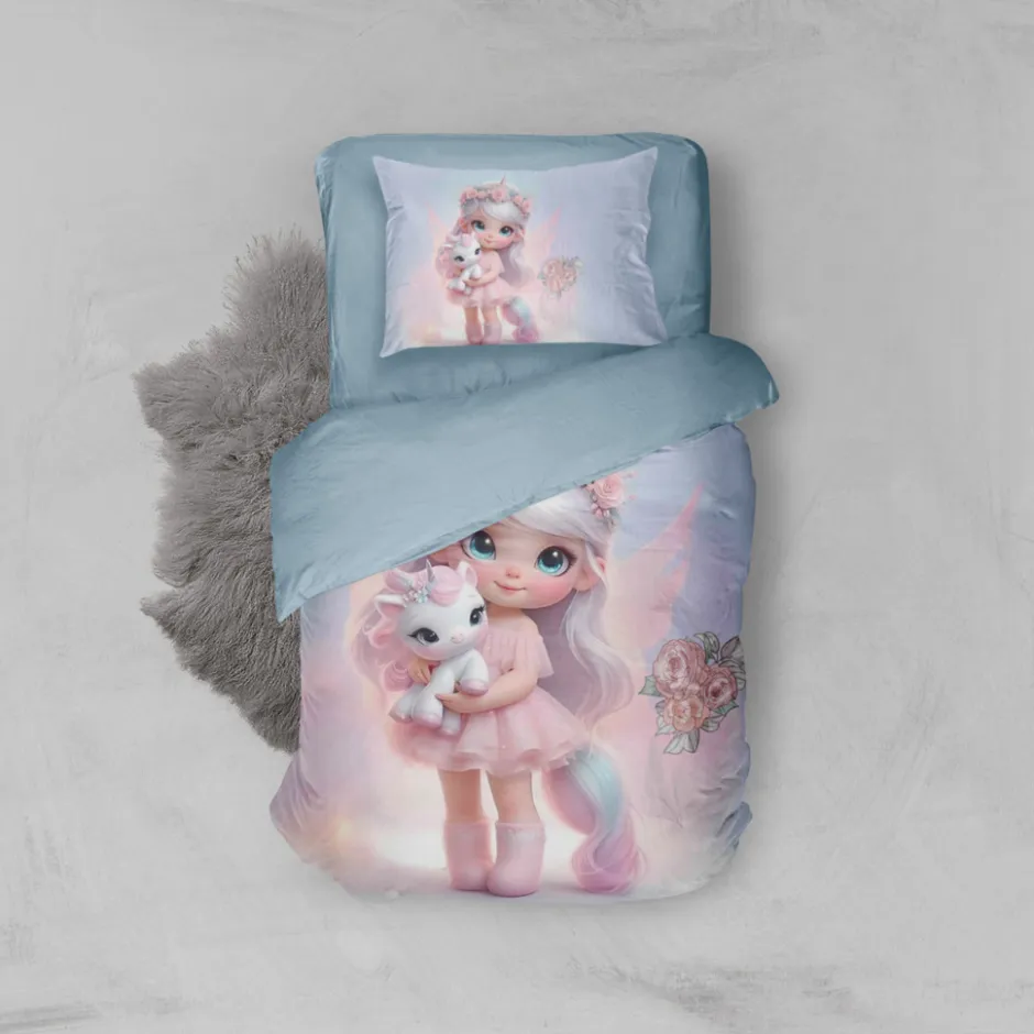 Eleganzzz Kinder Dekbedovertrek Micropercal Princess Nights - multi 140x220/240cm< Slapen