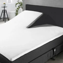 Eleganzzz Splittopper Hoeslaken Perkal Katoen - wit 180x210/220cm| Hot