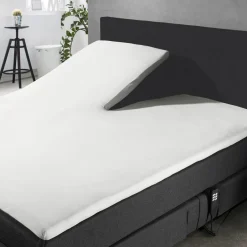 Eleganzzz Splittopper Hoeslaken Jersey Katoen Stretch - wit 180x210/220cm| New
