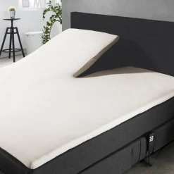 Eleganzzz Splittopper Hoeslaken Jersey Katoen Stretch - ivoor 180x200cm| New