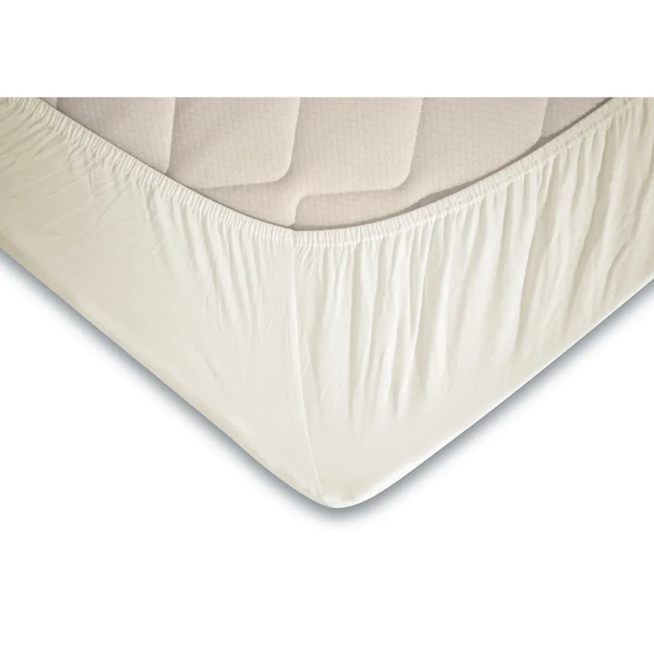 Eleganzzz Topper Hoeslaken Jersey Katoen Stretch - ivoor 80/90x190/200cm< Slapen