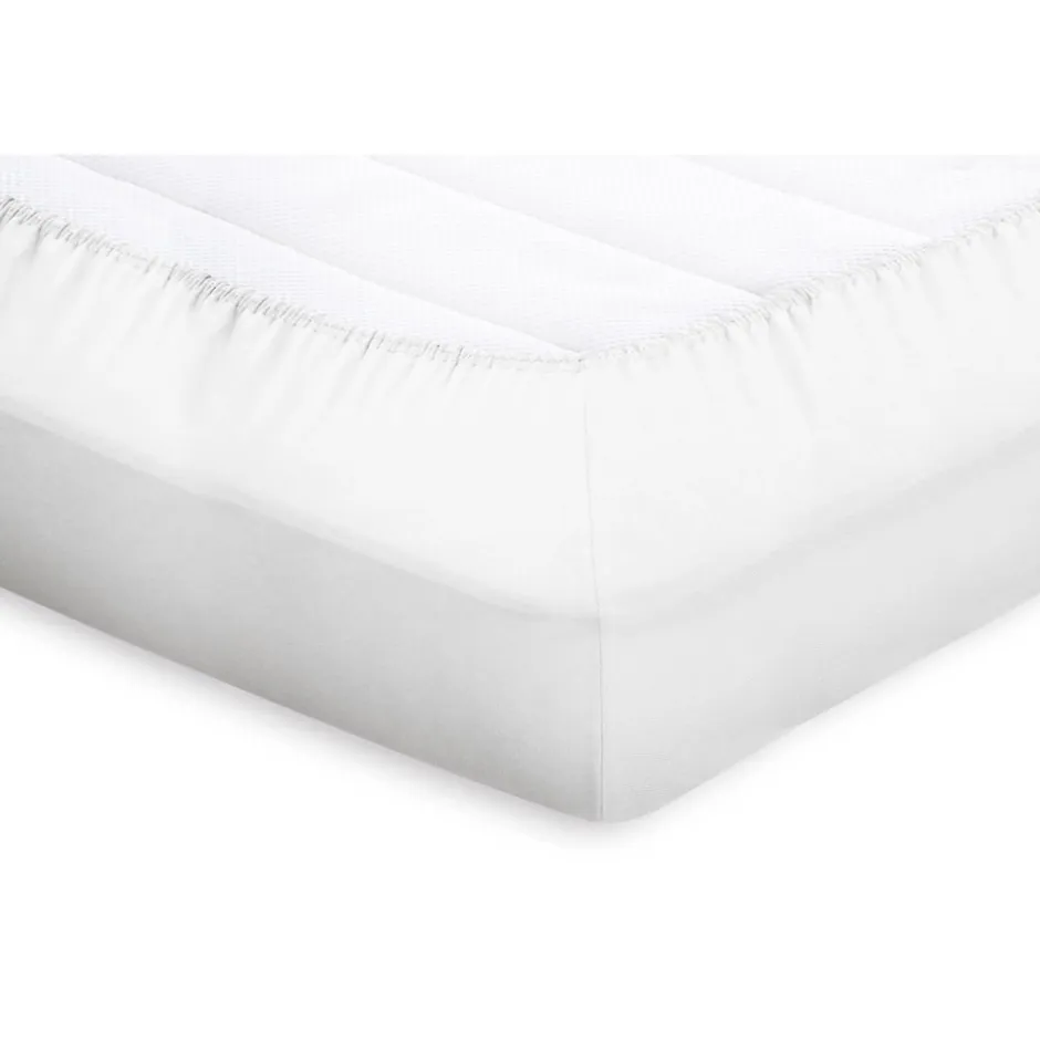 Eleganzzz Topper Hoeslaken Katoen Perkal - wit 90x210/220cm< Slapen