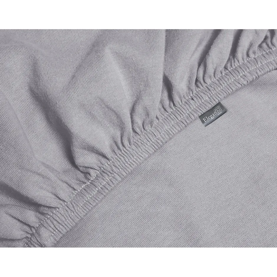 Eleganzzz Topper Hoeslaken Jersey Katoen Stretch - licht grijs 160x210/220cm - 180x200cm| Online