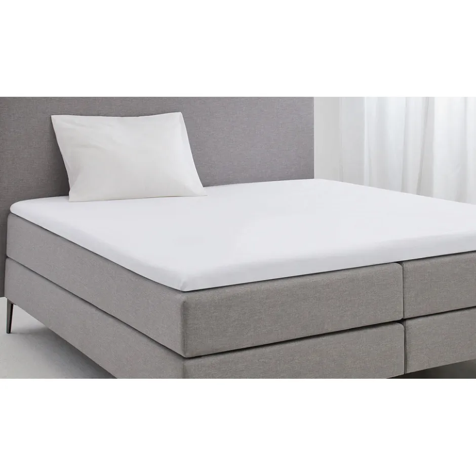 Eleganzzz Topper Hoeslaken Katoen Perkal - wit 160x200cm< Slapen