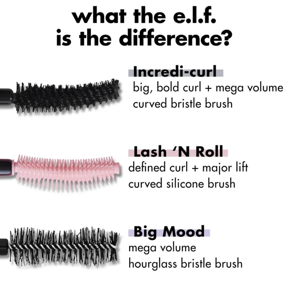 ELF e.l.f. Deep Brown Incredible Curl Mascara< Mascara