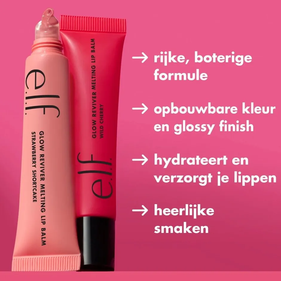 ELF e.l.f. Glow Reviver Strawberry Shortcake Melting Lipbalm< Lipmake-Up