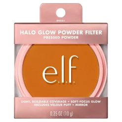 e.l.f. Halo Glow Powder Filter Deep Warm Pressed Powder|ELF Hot
