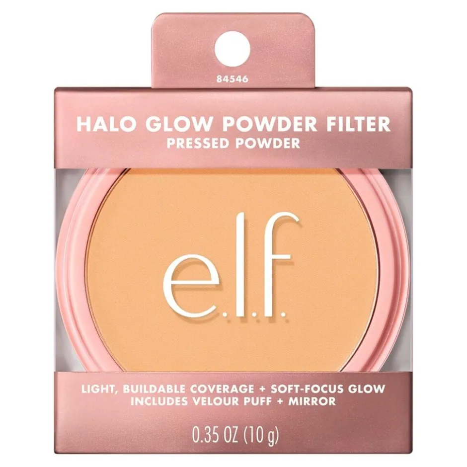 e.l.f. Halo Glow Powder Filter Light Warm Pressed Powder|ELF Outlet