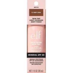 ELF e.l.f. Halo Glow SPF50 15 Deep Cool Skin Tint< Foundation