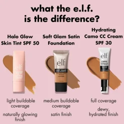 e.l.f. Halo Glow SPF50 2 Fair Warm Skin Tint|ELF Sale