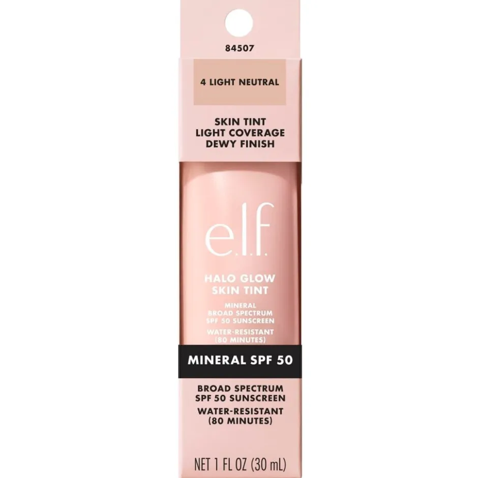 e.l.f. Halo Glow SPF50 4 Light Neutral Skin Tint|ELF Clearance