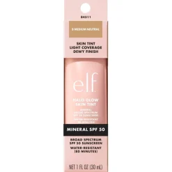 ELF e.l.f. Halo Glow SPF50 8 Medium Neutral Skin Tint< Foundation