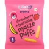 Ella's Kitchen 6+M Strawberry + Banana Maize Puffs< Babytussendoortjes